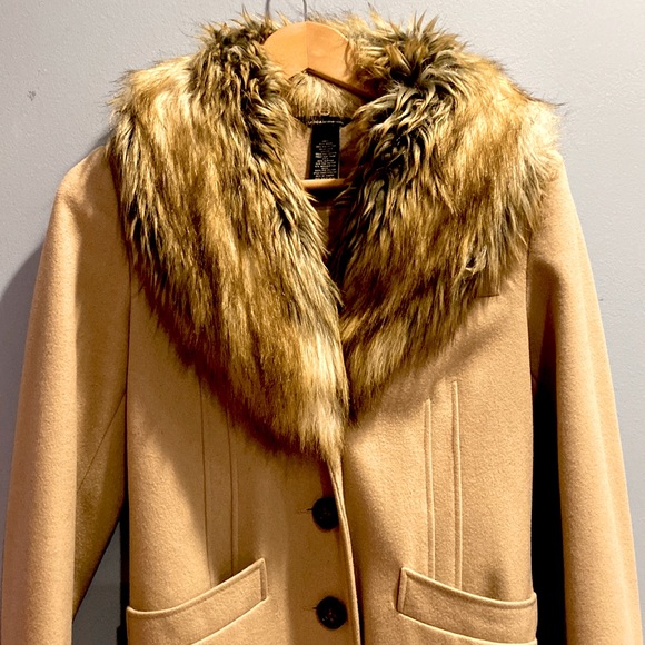 Moda International Jackets & Blazers - Moda International Faux Fur Wool Coat size XS